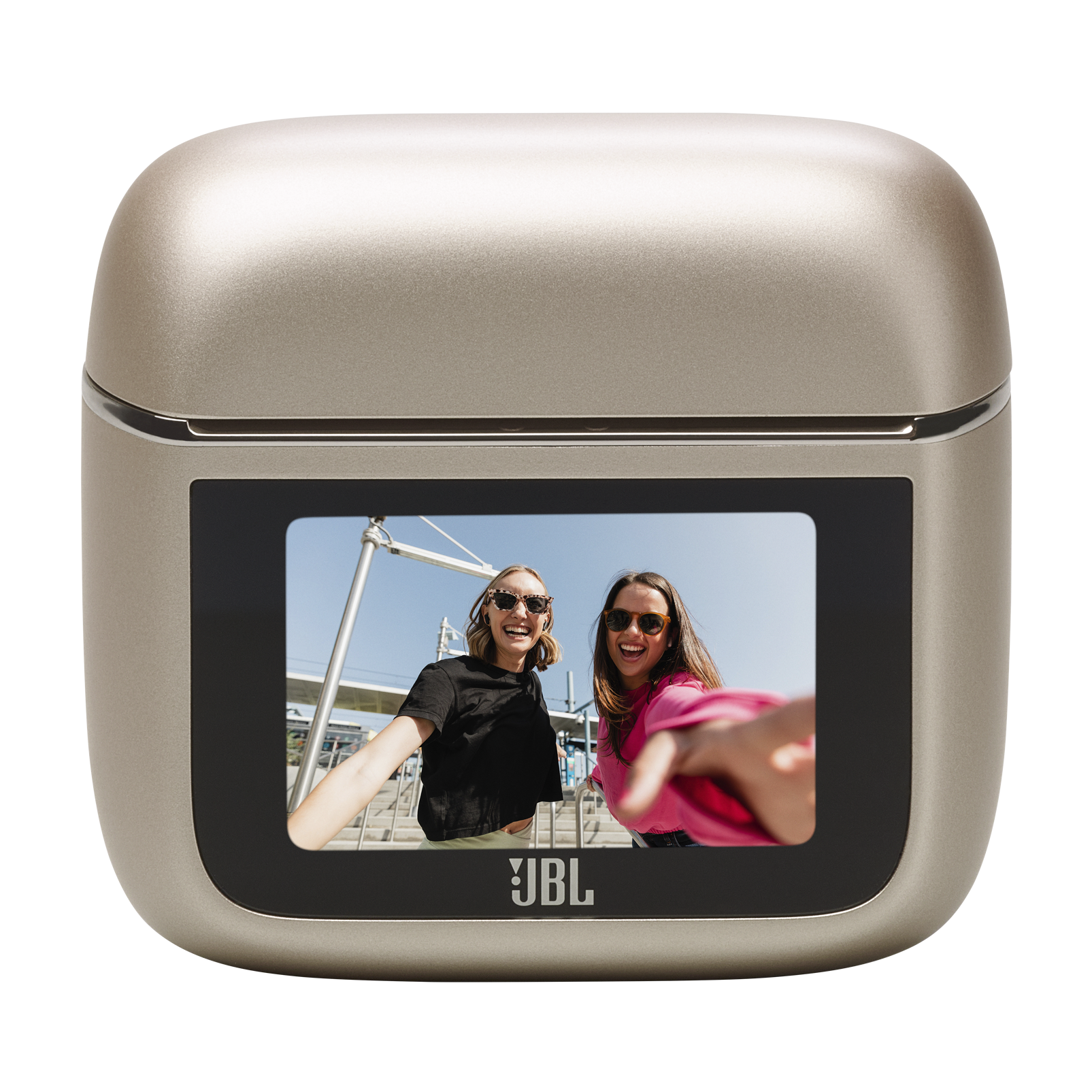 JBL Tour Pro 3 - Latte - True Wireless Noise Cancelling earbuds with Smart Charging Case™ - Left